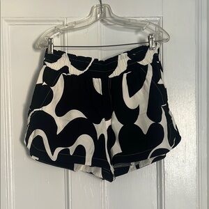 Black and White Women's Shorts